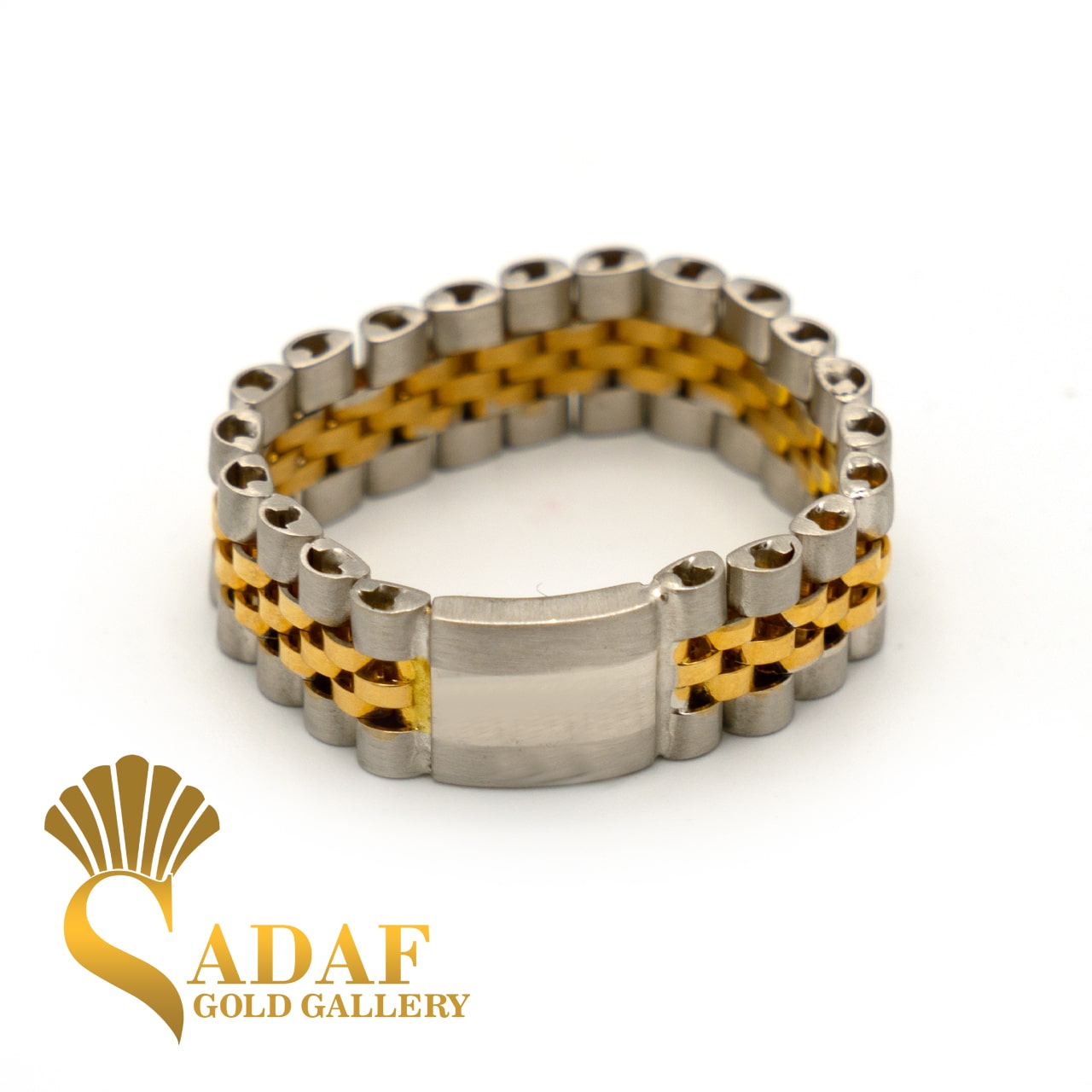 انگشتر طلا زنانه رولکس دو رنگ