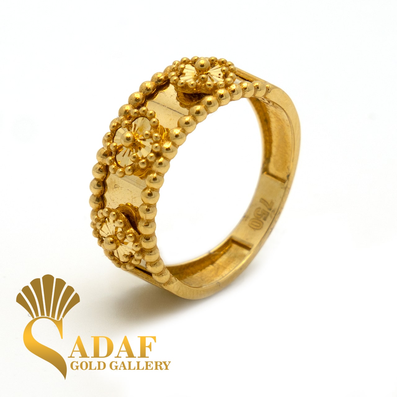 انگشتر طلا زنانه ونکلیف تراش گلد