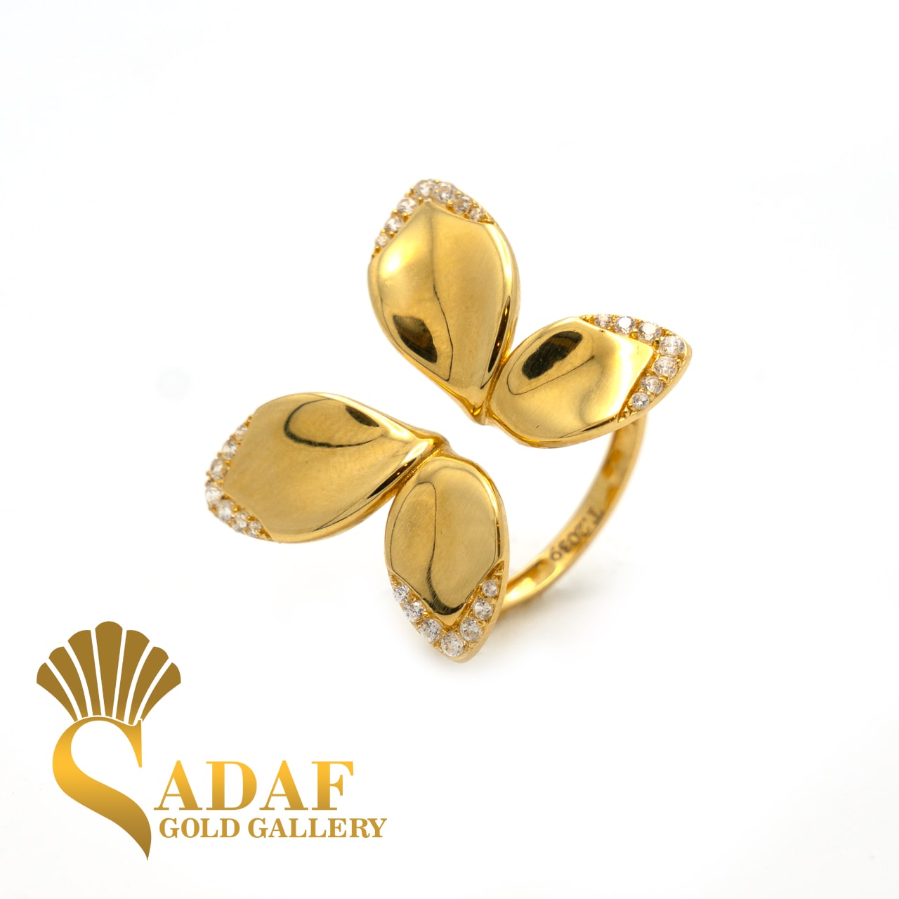 انگشتر طلا گل چهار پر پاسکال