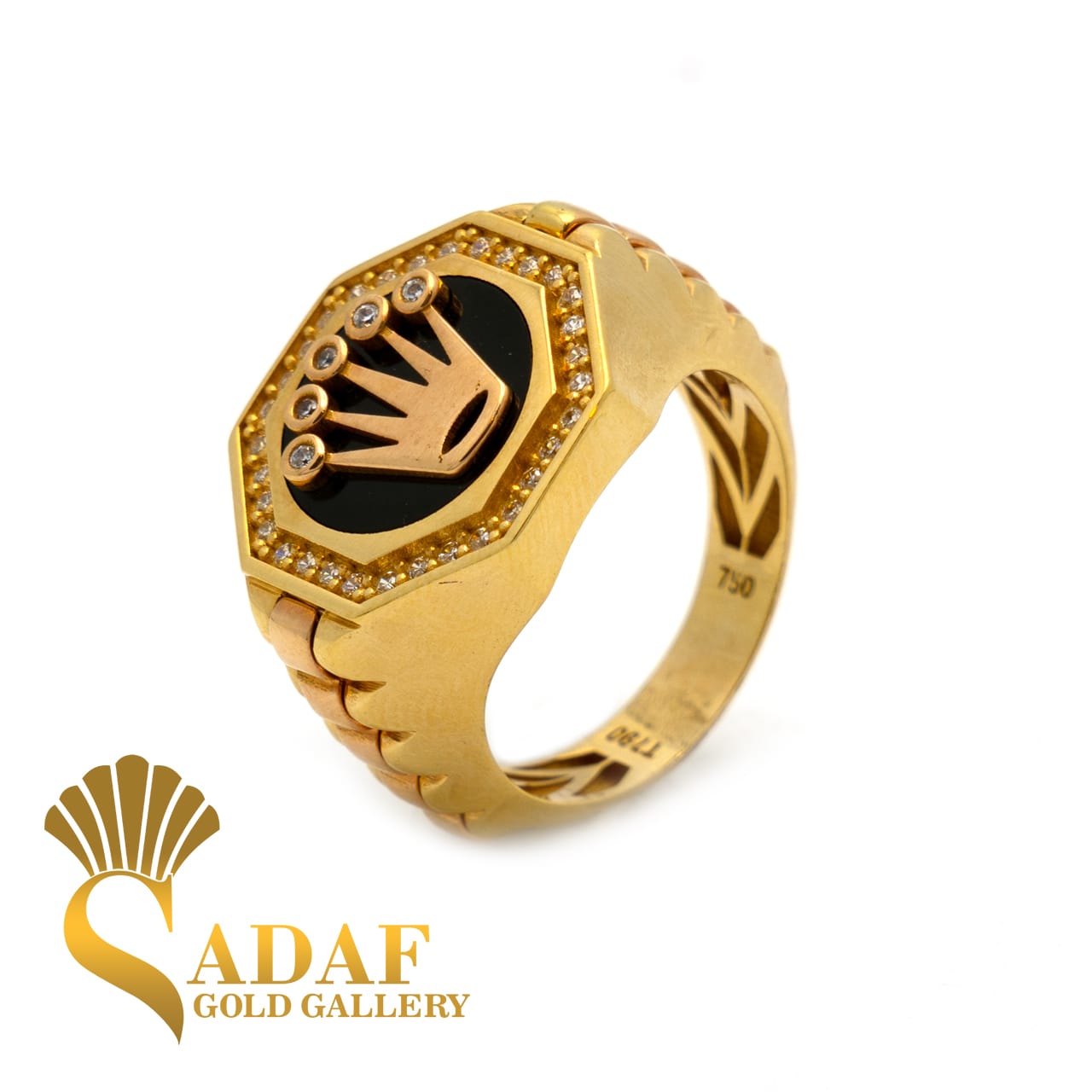 انگشتر طلای مردانه تاج رولکس