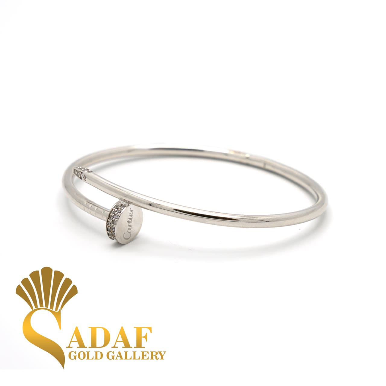 بنگل طلا زنانه میخ سیلور