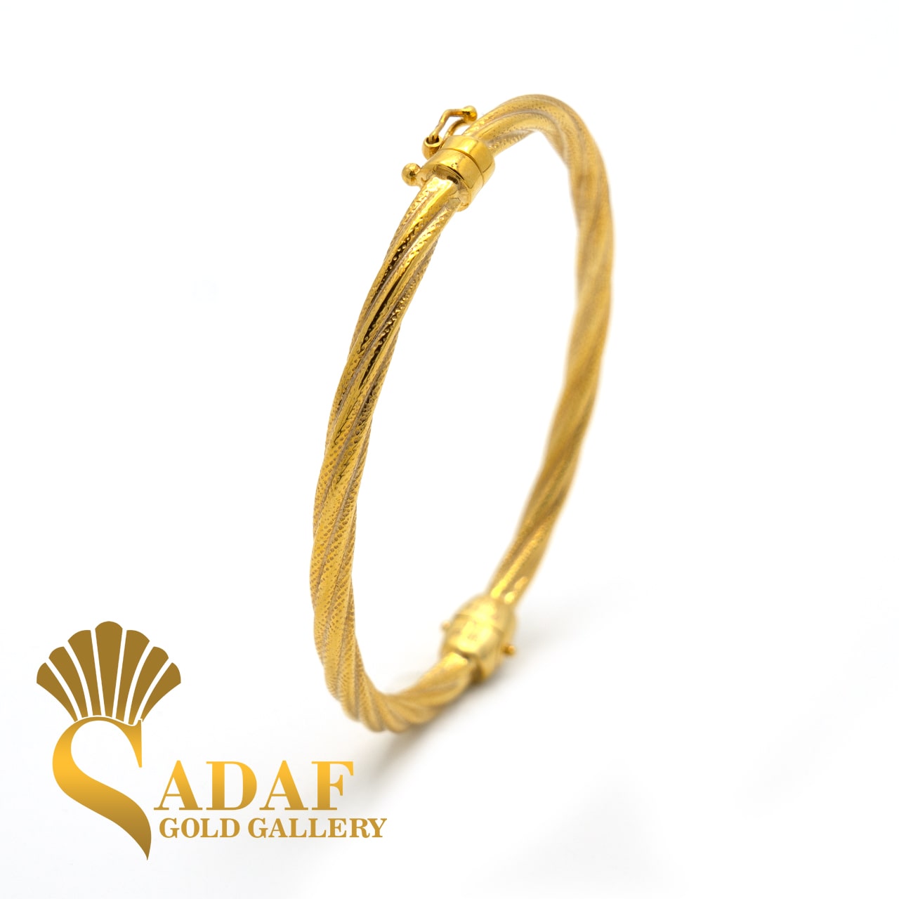 بنگل طلا زنانه پیچی گلد