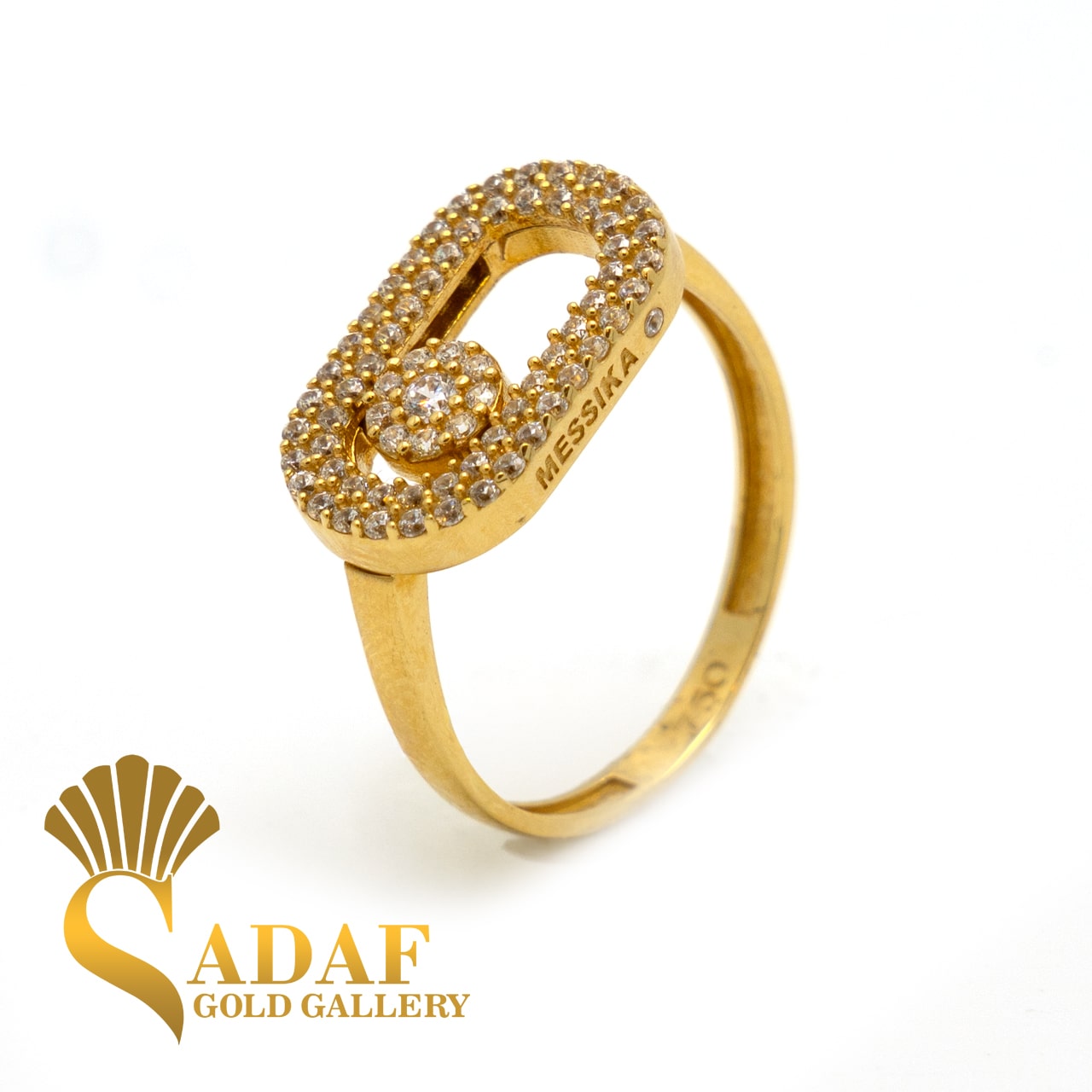 انگشتر طلا زنانه مسیکا نگینی