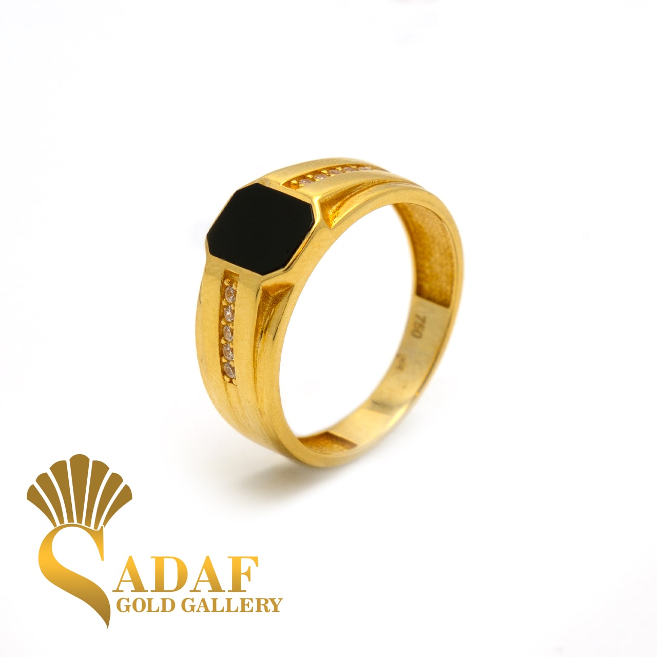 انگشتر طلا مردانه اونیکس مشکی